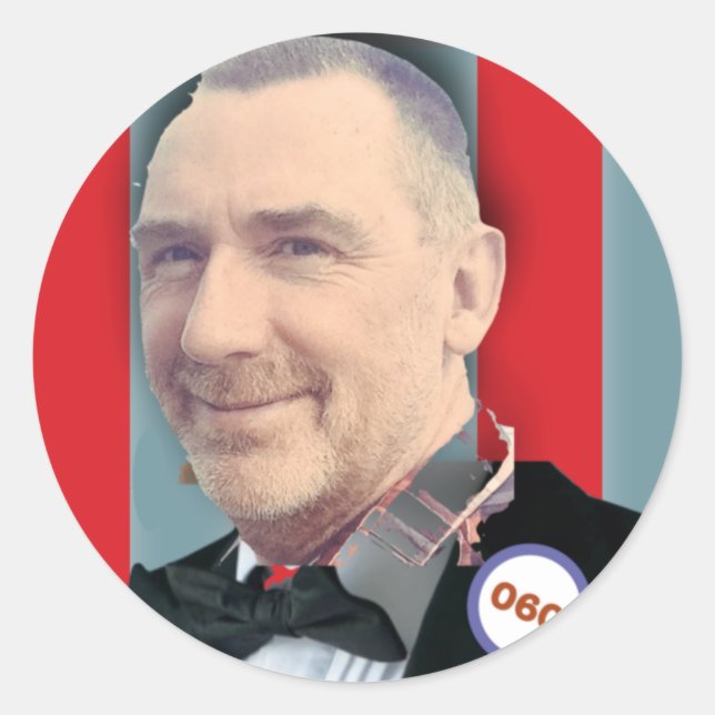 Adesivo Imagem de Paul Birthday - Praça de Crachá Redonda  (Frente)