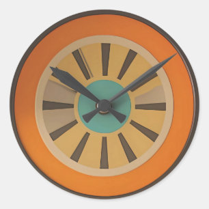 Adesivo Imagem de Relógio de Laranja Futurista Atômico