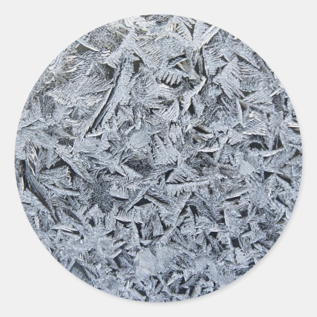 Adesivo Imagem de Textura de Cristais de Gelado (Frente)