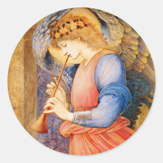Adesivo Imagem do Anjo Natal tocando trompete