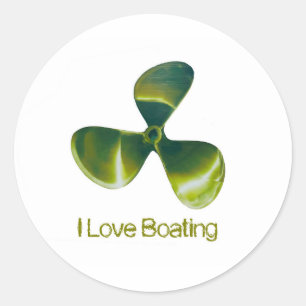 Adesivo Imagem do Boat Propeller Classic-Round-Sticker-bri