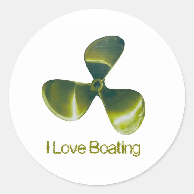 Adesivo Imagem do Boat Propeller Classic-Round-Sticker-bri (Frente)