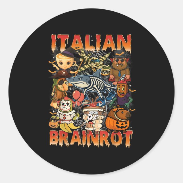 Adesivo Imagem do Brainrot Italiano Halloween C (Frente)
