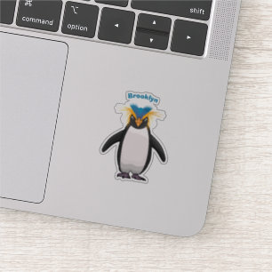 Adesivo Imagem do desenho animado de pinguim macarrão-bra