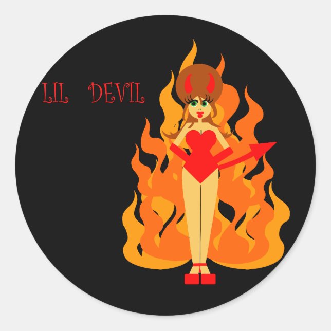 Adesivo Imagem do Diabo Menino Bonito (Frente)