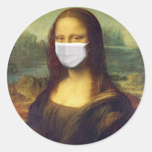 Adesivo Imagem elegante da Mona Lisa Covid 19