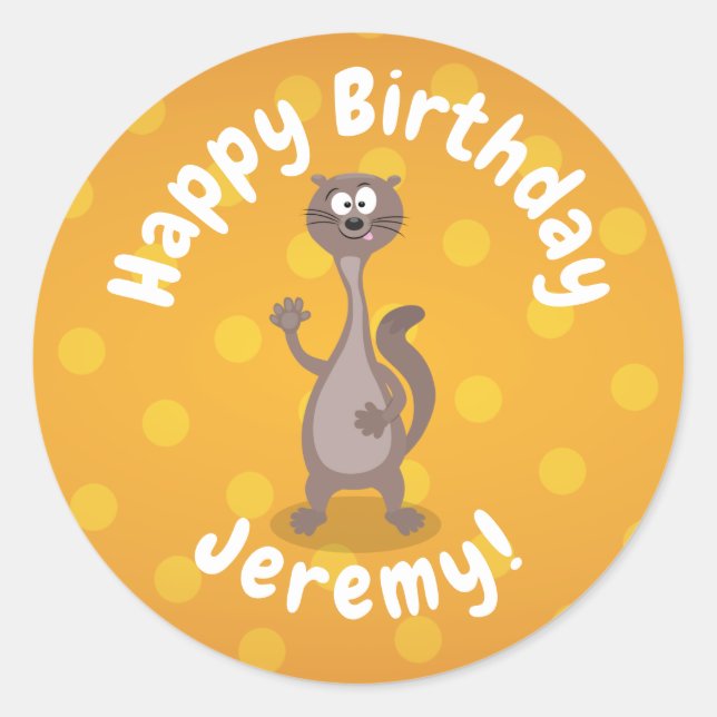 Adesivo Imagem engraçada de desenho animado (Frente)