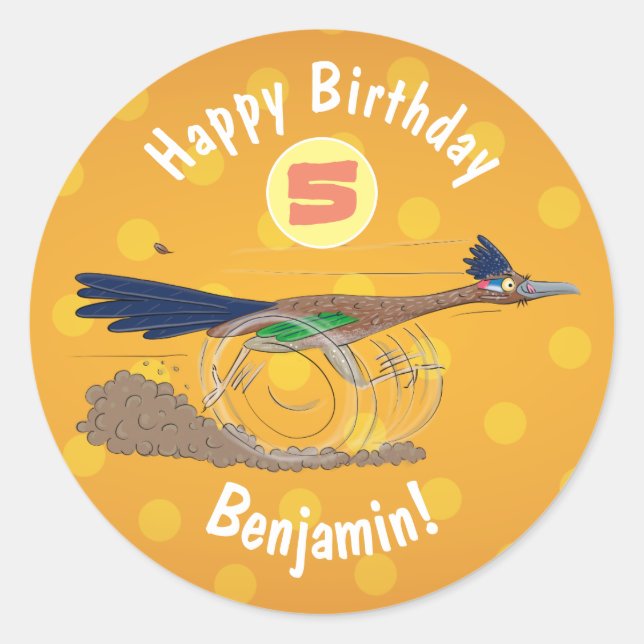 Adesivo Imagem engraçada de desenho animado de pássaros (Frente)