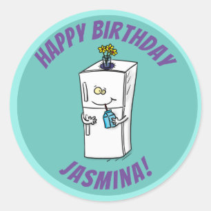 Adesivo Imagem engraçada do desenho do desenho do refrige