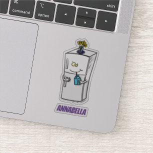 Adesivo Imagem engraçada do desenho do frigorífico