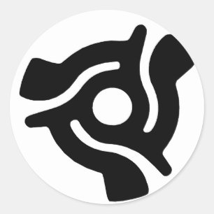 Adesivo Imagem gravada retro LP 45s do centro