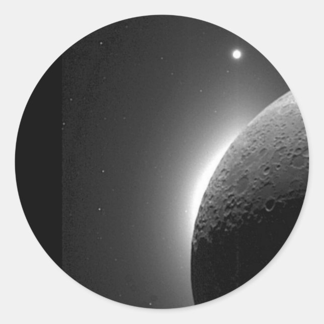 Adesivo Imagem magnífica da NASA, a Lua iluminada pela Ter (Frente)