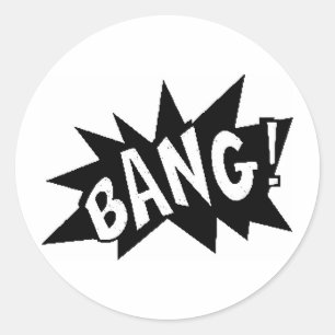 Adesivo imagens3 explosões de BANG sons ações alto hist
