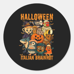 Adesivo Imagens do Brainrot Italiano Caracteres do Hallowe