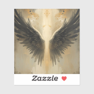 Adesivo imagens pintadas com asas abertas