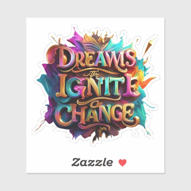 Adesivo "Imaginação vibrante" (Folha)