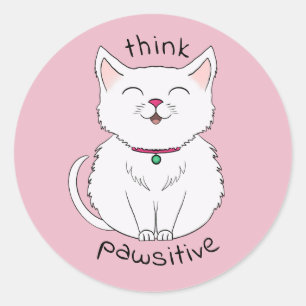 Adesivo Imagine a ilustração de gatos pawsitivos