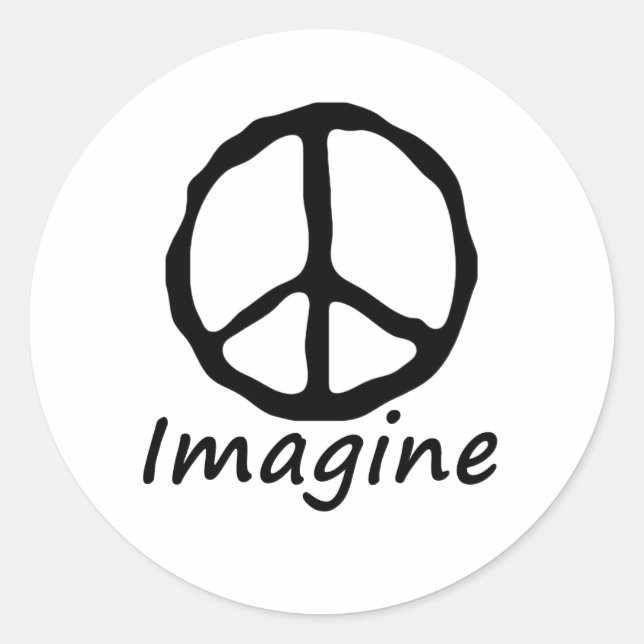 Adesivo Imagine a paz (Frente)