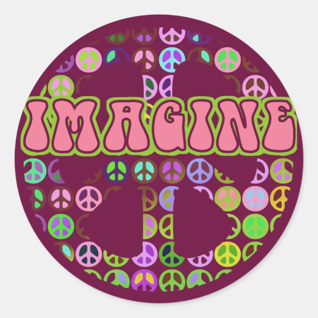 Adesivo Imagine a paz (Frente)