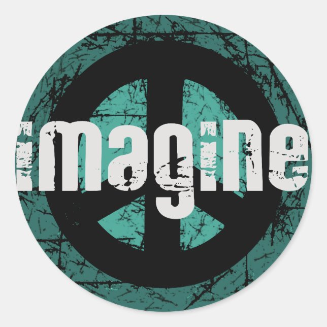 Adesivo Imagine a paz (Frente)