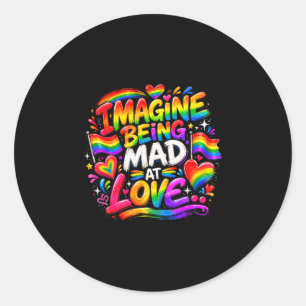 Adesivo Imagine estar zangado com o orgulho do arco-íris d