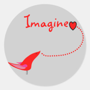 Adesivo "Imagine"---Presentes de John