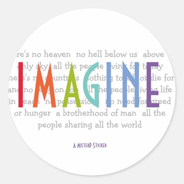 Adesivo IMAGINE - Um SenhorP Sticker (Frente)
