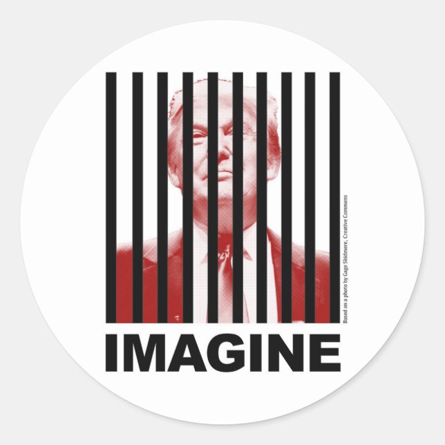 Adesivo Imaginem Trump Atrás de Bares (Frente)