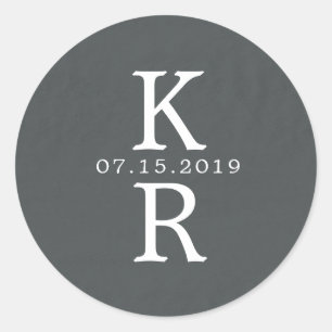 Adesivo imersão monográfica com aquarela Monograma Monogra