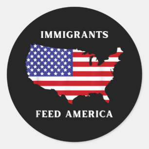 Adesivo Imigrantes alimentam a América Direitos Liberais p