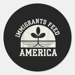 Adesivo Imigrantes alimentam a América pró-imigrante de or