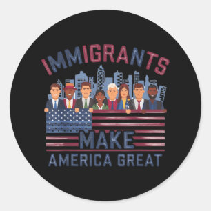 Adesivo Imigrantes fazem Excelente na América
