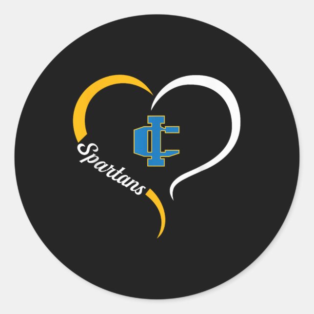 Adesivo Imlay City Spartans Logotipo Half Heart Slogan Hs (Frente)