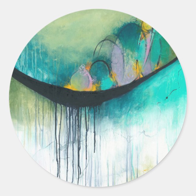 Adesivo Immerso - Arte de Abstrato Expressionismo Quadrado (Frente)