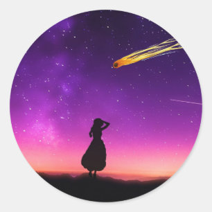 Adesivo Impacto do meteoro dos relógios da menina da
