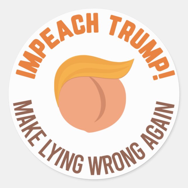 Adesivo Impeach Trump - Torne a Mentira Errada Novamente (Frente)