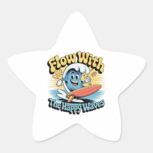 Adesivo Impermeável Flow With The Happy Waves