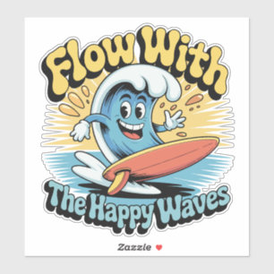 Adesivo Impermeável Flow With The Happy Waves
