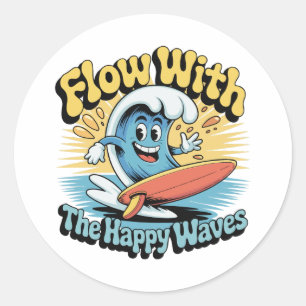 Adesivo Impermeável Flow With The Happy Waves