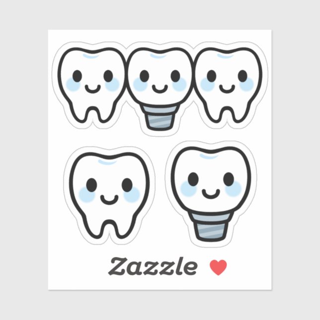 Adesivo Implante Dental Sorridente (Folha)