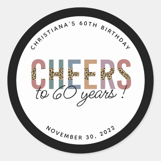 Adesivo Impressão alfabética personalizada moderna 60ª Fes (Frente)