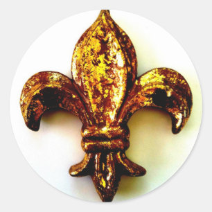 ADESIVO IMPRESSÃO ALTO CONTRASTE DA FLOR DE LIS DOURADO