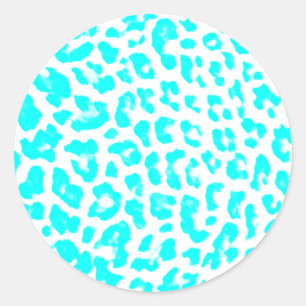 Adesivo Impressão azul do leopardo de Lite