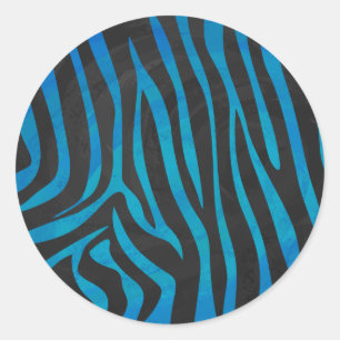 Adesivo Impressão azul e preto da zebra