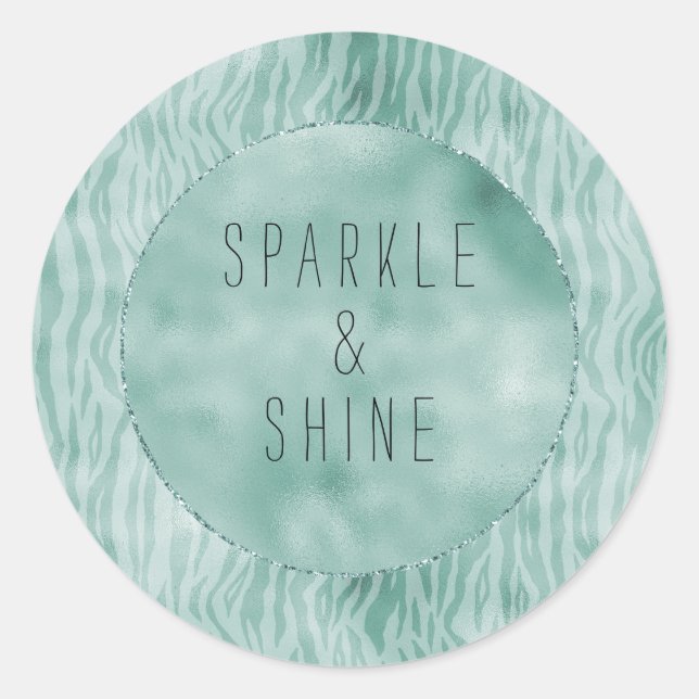 Adesivo impressão bonito de hortelã (Frente)