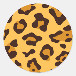 Adesivo Impressão bonito do leopardo
