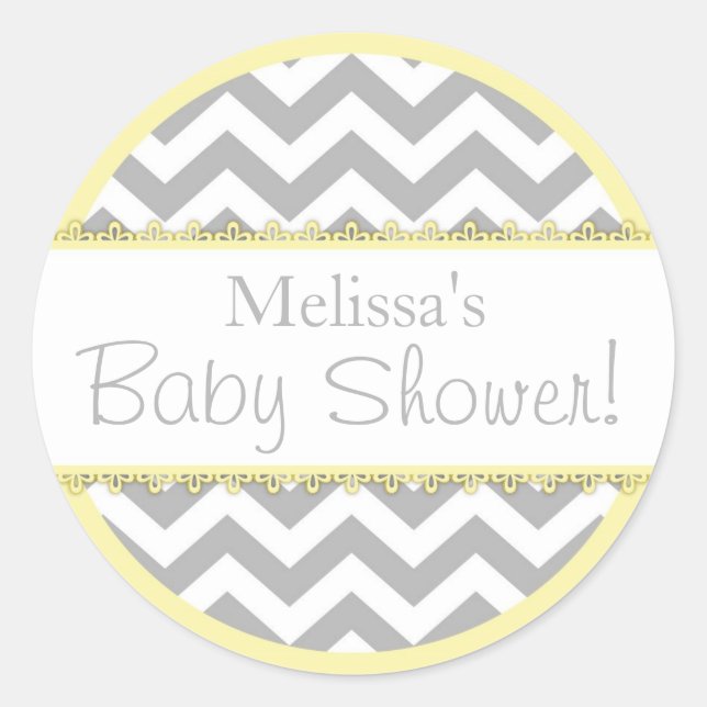 Adesivo Impressão Chevron e Chá de fraldas de contraste am (Frente)