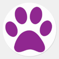 Impressão Clássica Round Sticker/Paw