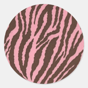 Adesivo Impressão cor-de-rosa da zebra