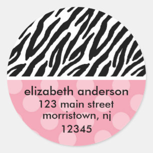 Adesivo Impressão cor-de-rosa da zebra